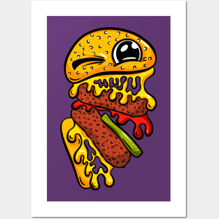 Burger Time! Cherry Cheeseburger Take a Bite Posters and Art